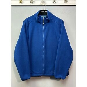 LLBean Women's Blue Fleece Full Zip Jacket Regular Large